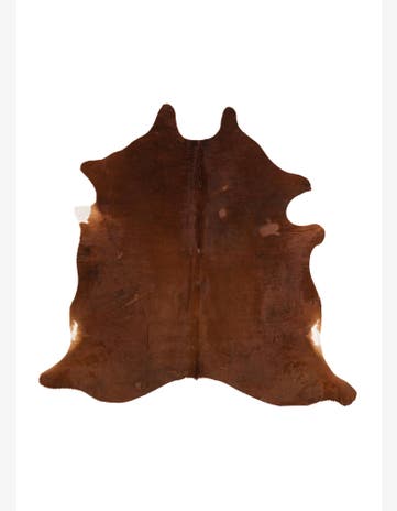 5' 3 x 5' 7 Cowhide Leather Rug