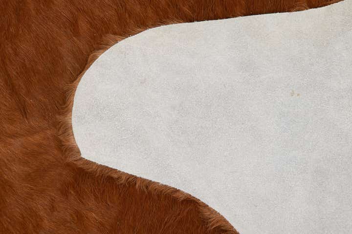 4' 8 x 6' 1 Cowhide Leather Rug
