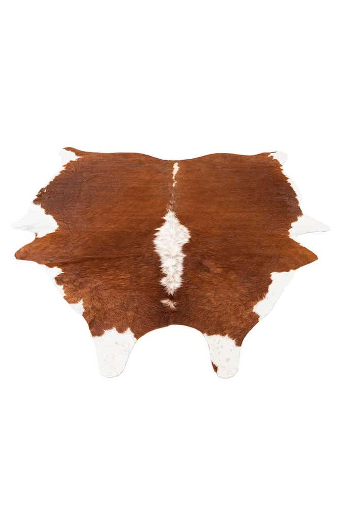5' 4 x 6' 1 Cowhide Leather Rug