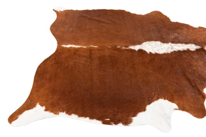 5' 4 x 6' 1 Cowhide Leather Rug