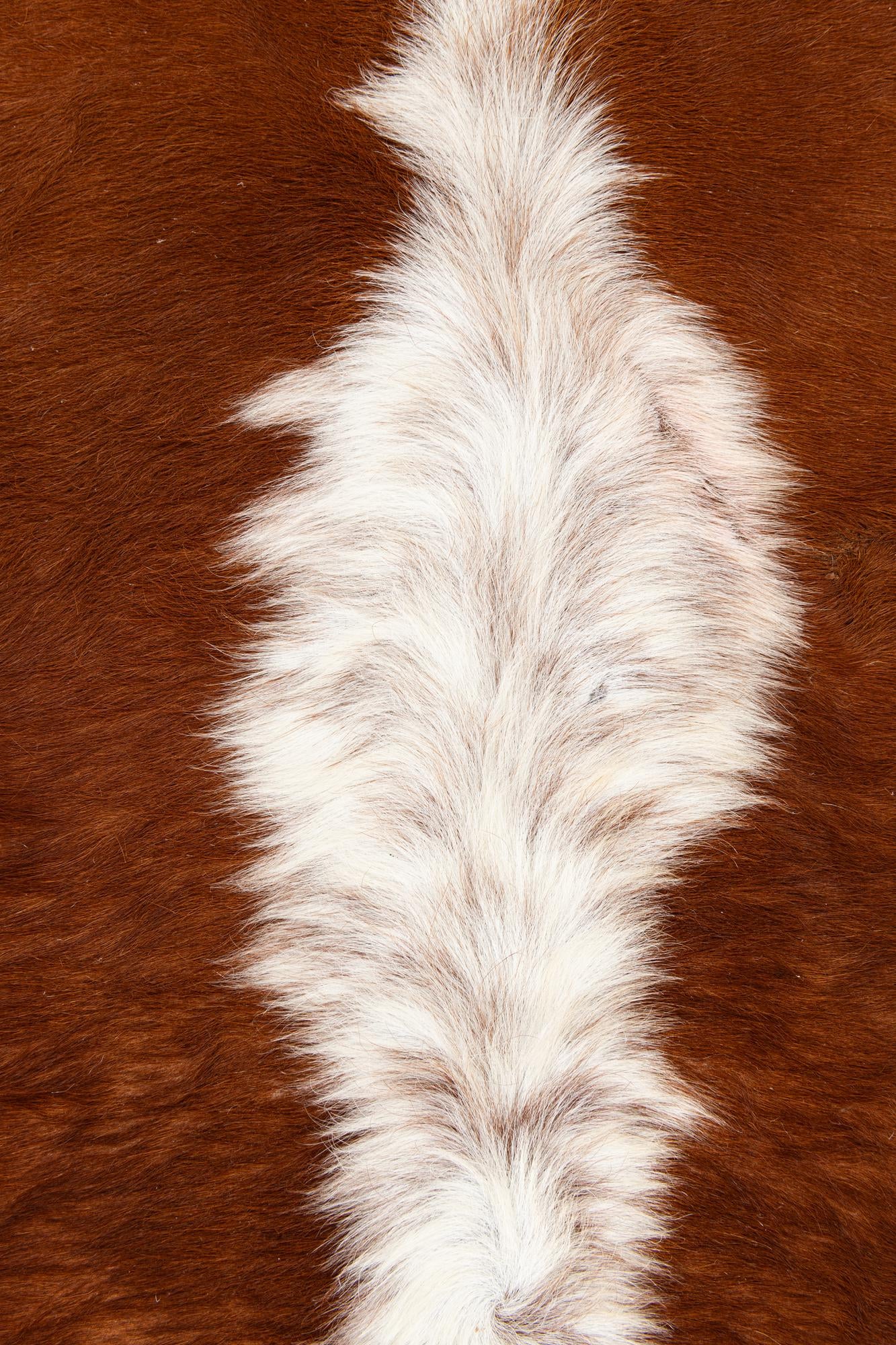5' 4 x 6' 1 Cowhide Leather Rug