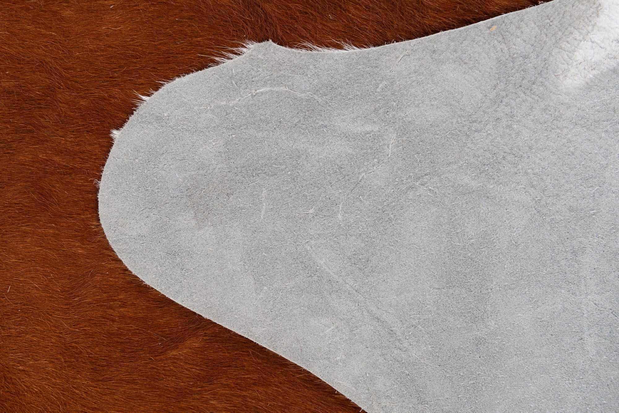 5' 4 x 6' 1 Cowhide Leather Rug
