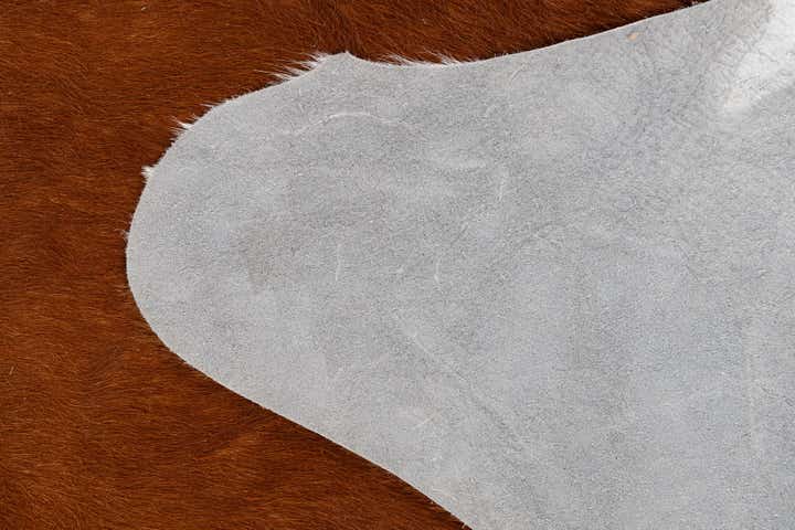 5' 4 x 6' 1 Cowhide Leather Rug