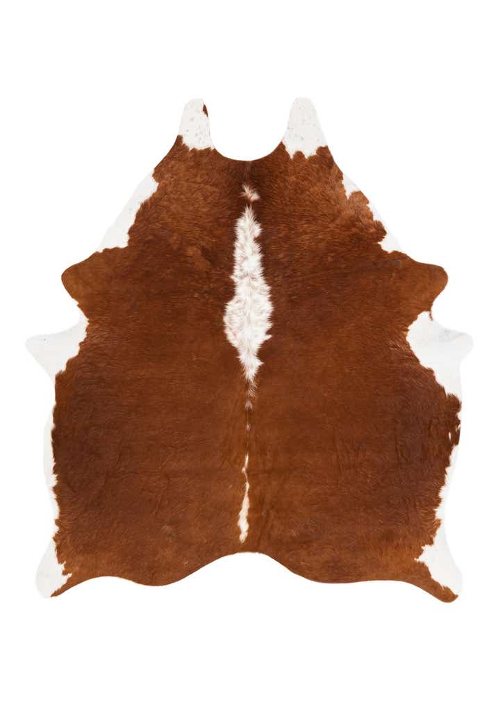 5' 4 x 6' 1 Cowhide Leather Rug