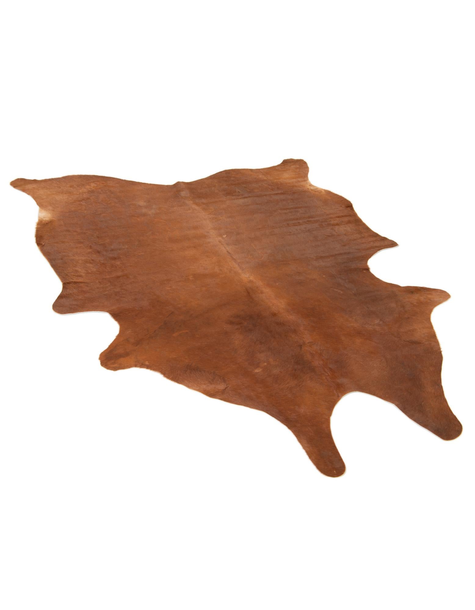 5' 8 x 7' 1 Cowhide Leather Rug