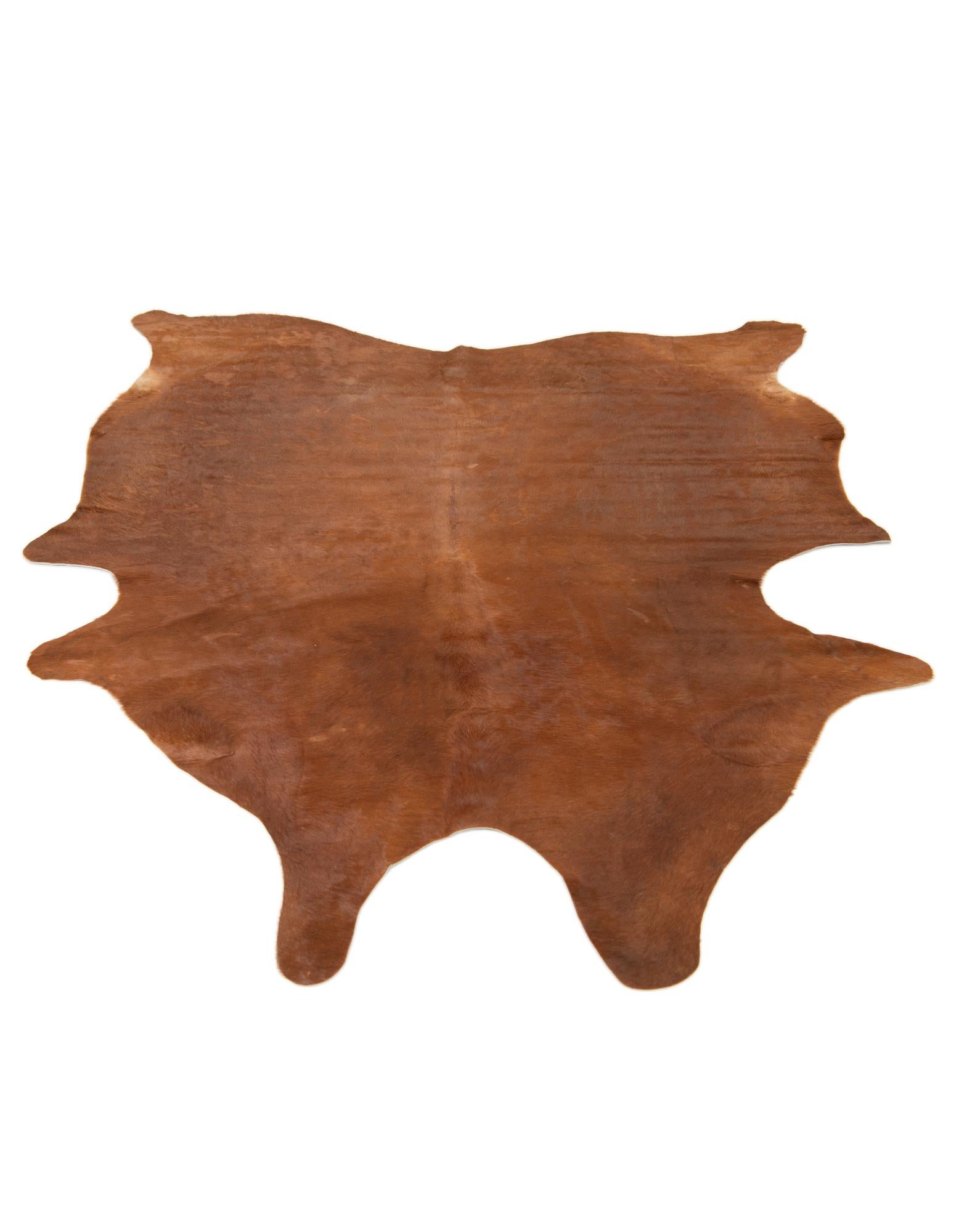 5' 8 x 7' 1 Cowhide Leather Rug