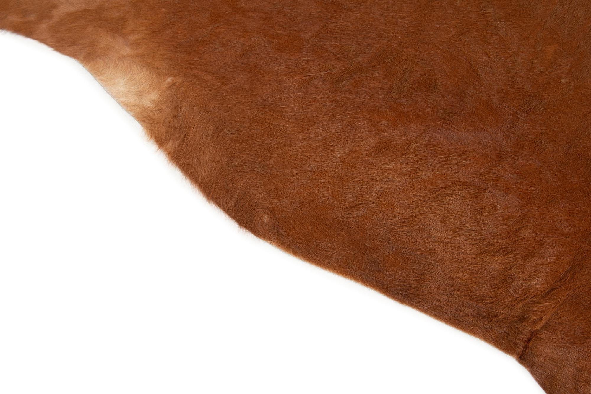 5' 8 x 7' 1 Cowhide Leather Rug