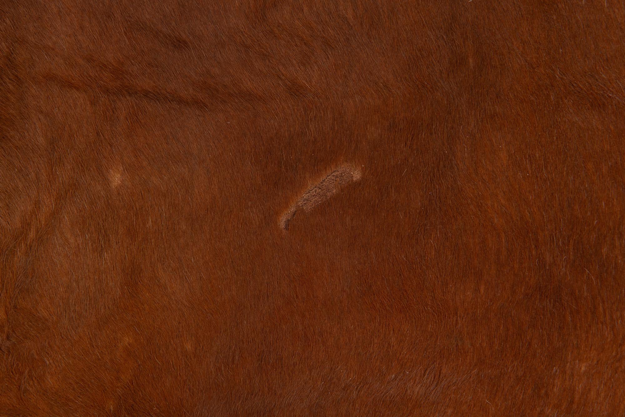 5' 8 x 7' 1 Cowhide Leather Rug