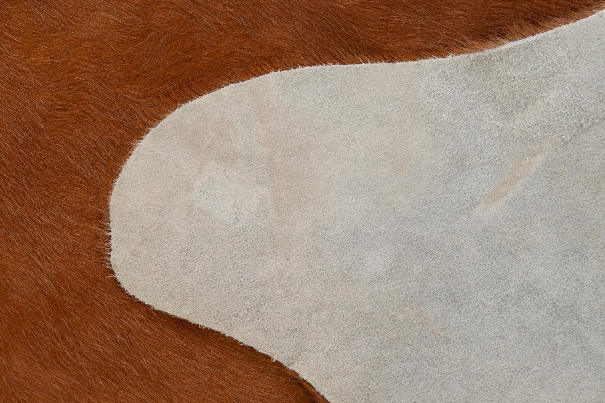 5' 8 x 7' 1 Cowhide Leather Rug