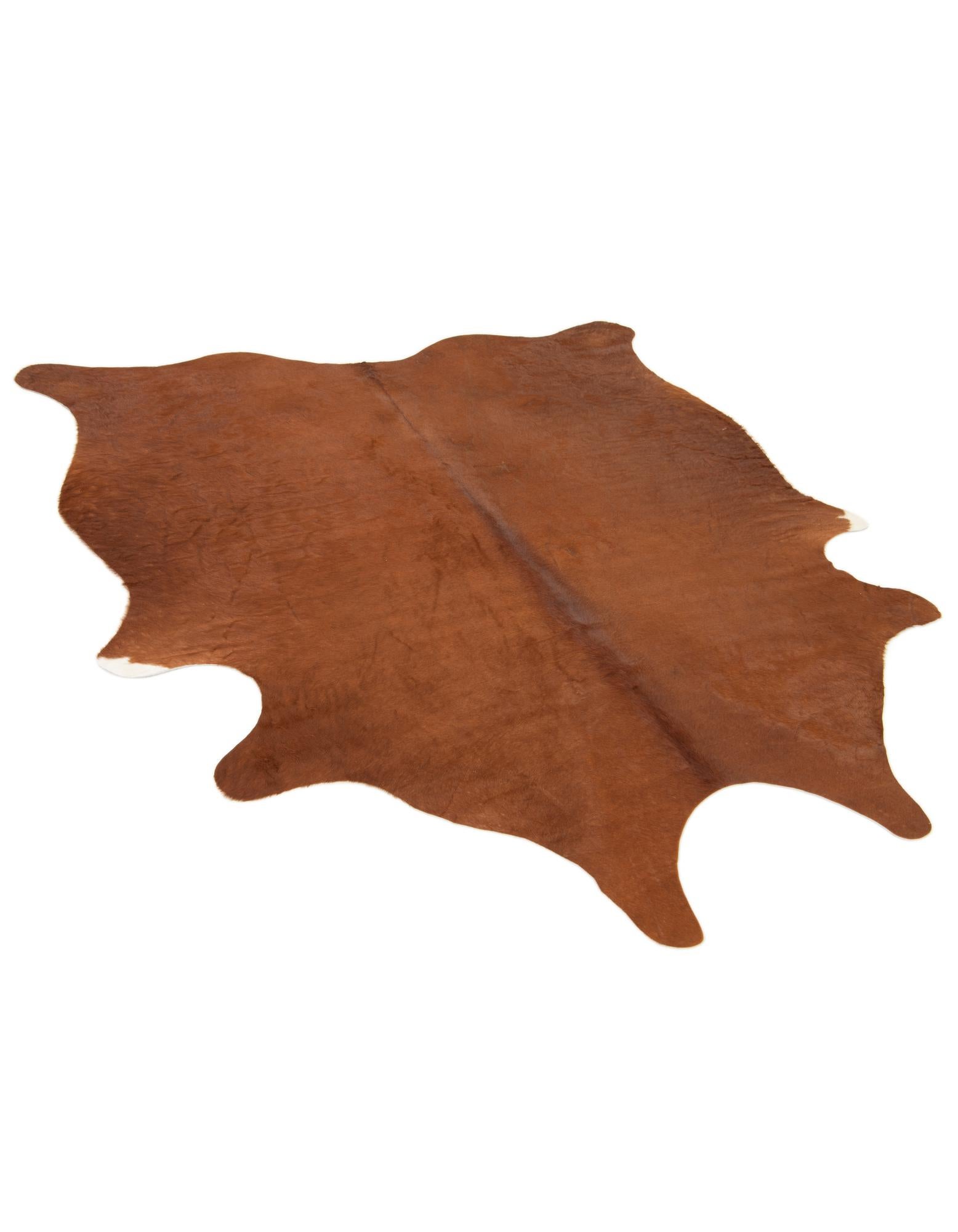 5' 8 x 6' 5 Cowhide Leather Rug