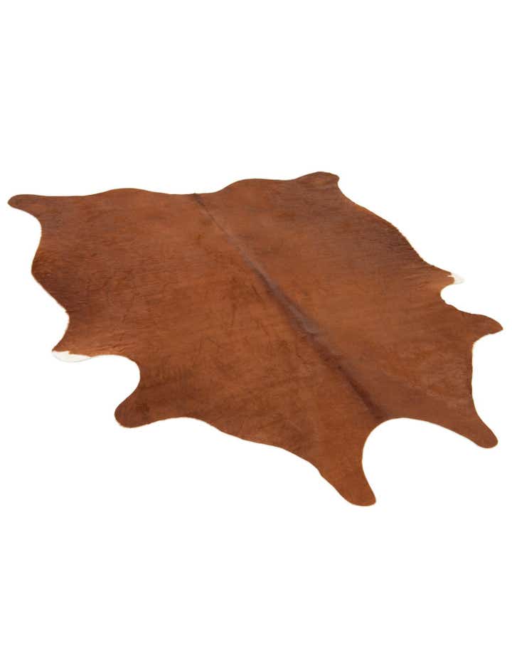 5' 8 x 6' 5 Cowhide Leather Rug