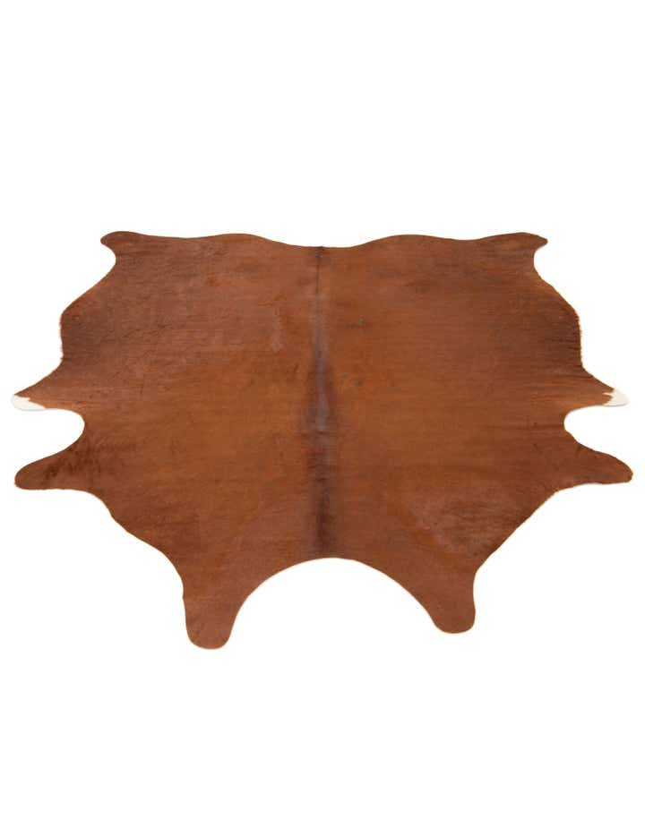 5' 8 x 6' 5 Cowhide Leather Rug