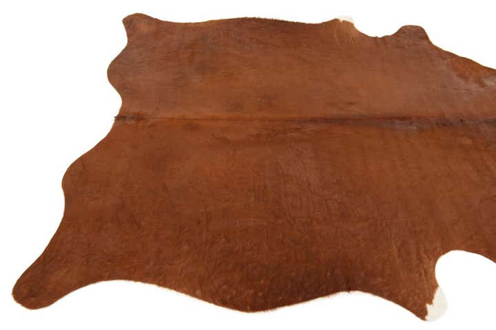 5' 8 x 6' 5 Cowhide Leather Rug