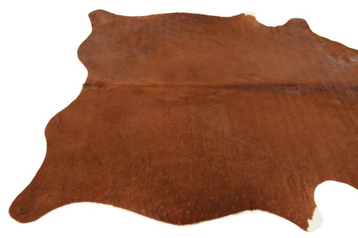 Detail image of 5' 8 x 6' 5 Cowhide Leather Rug