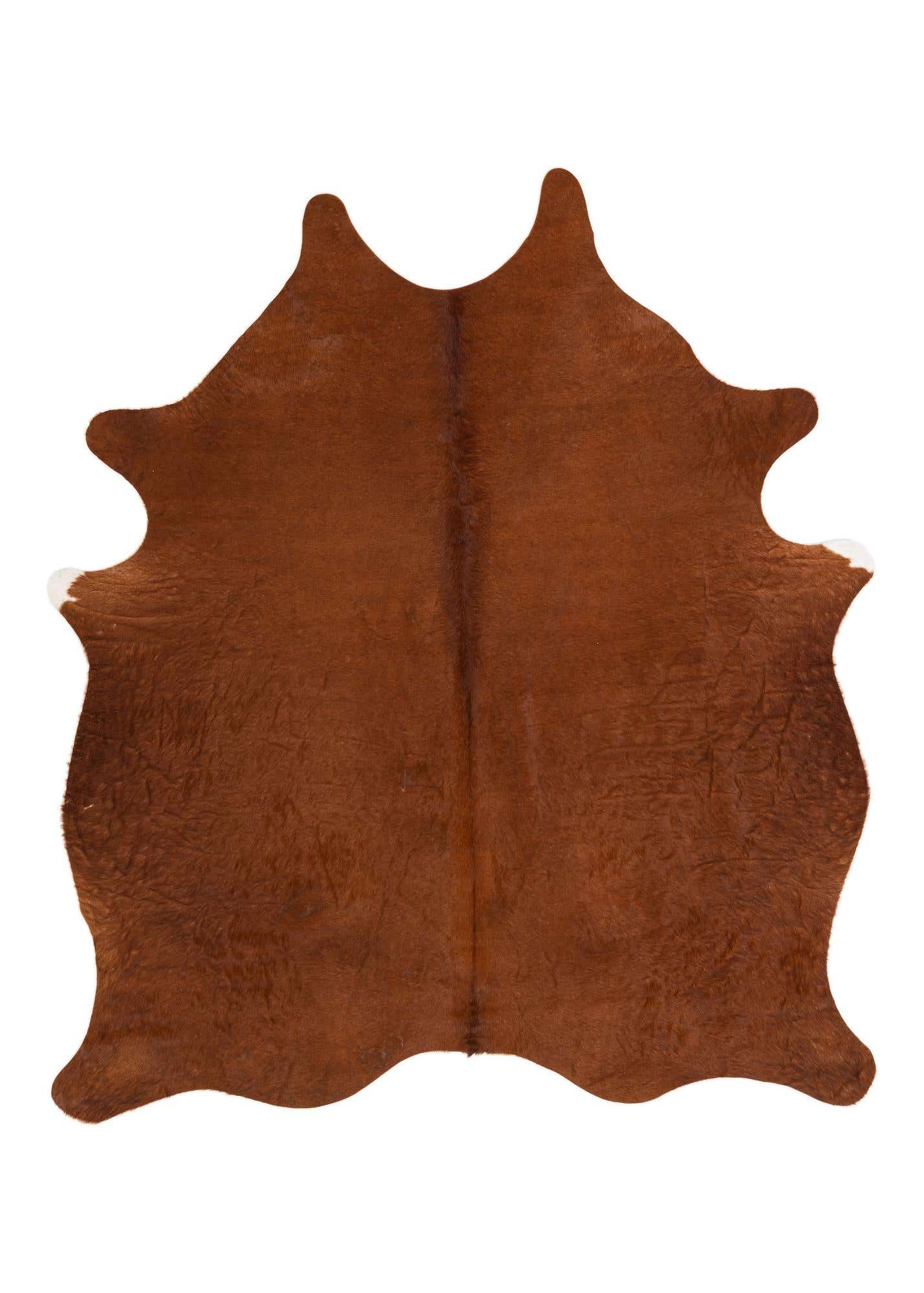 5' 8 x 6' 5 Cowhide Leather Rug