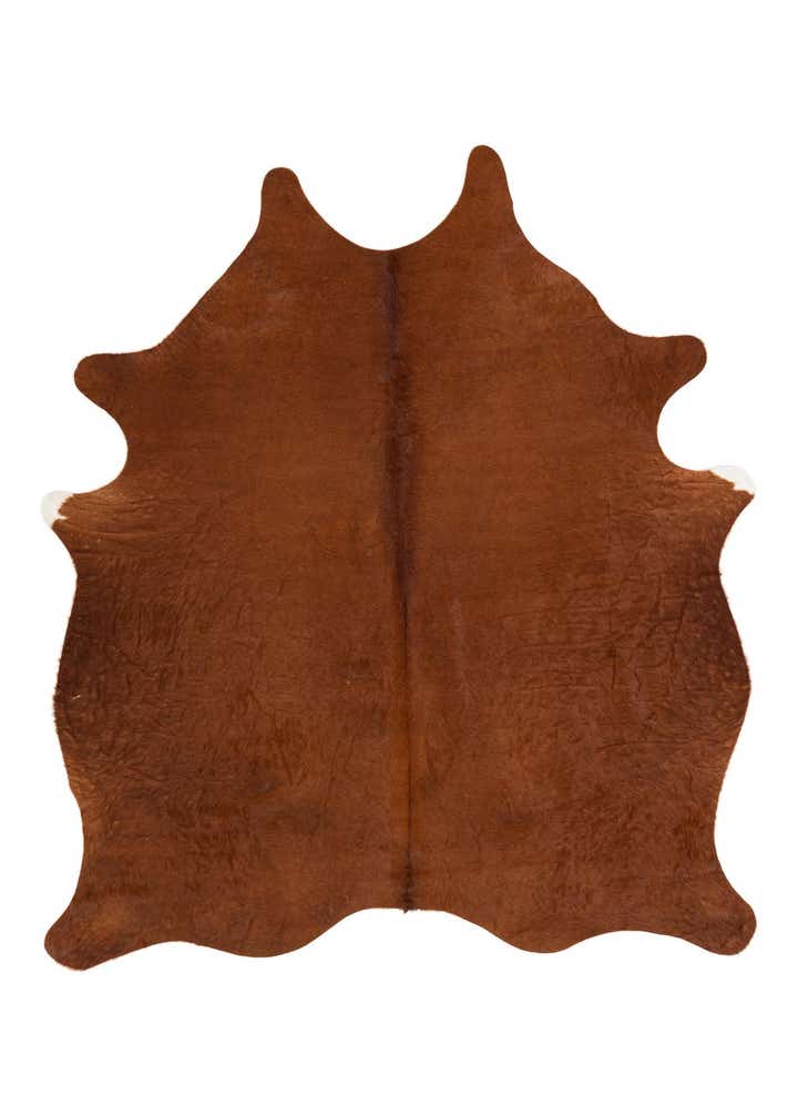 5' 8 x 6' 5 Cowhide Leather Rug