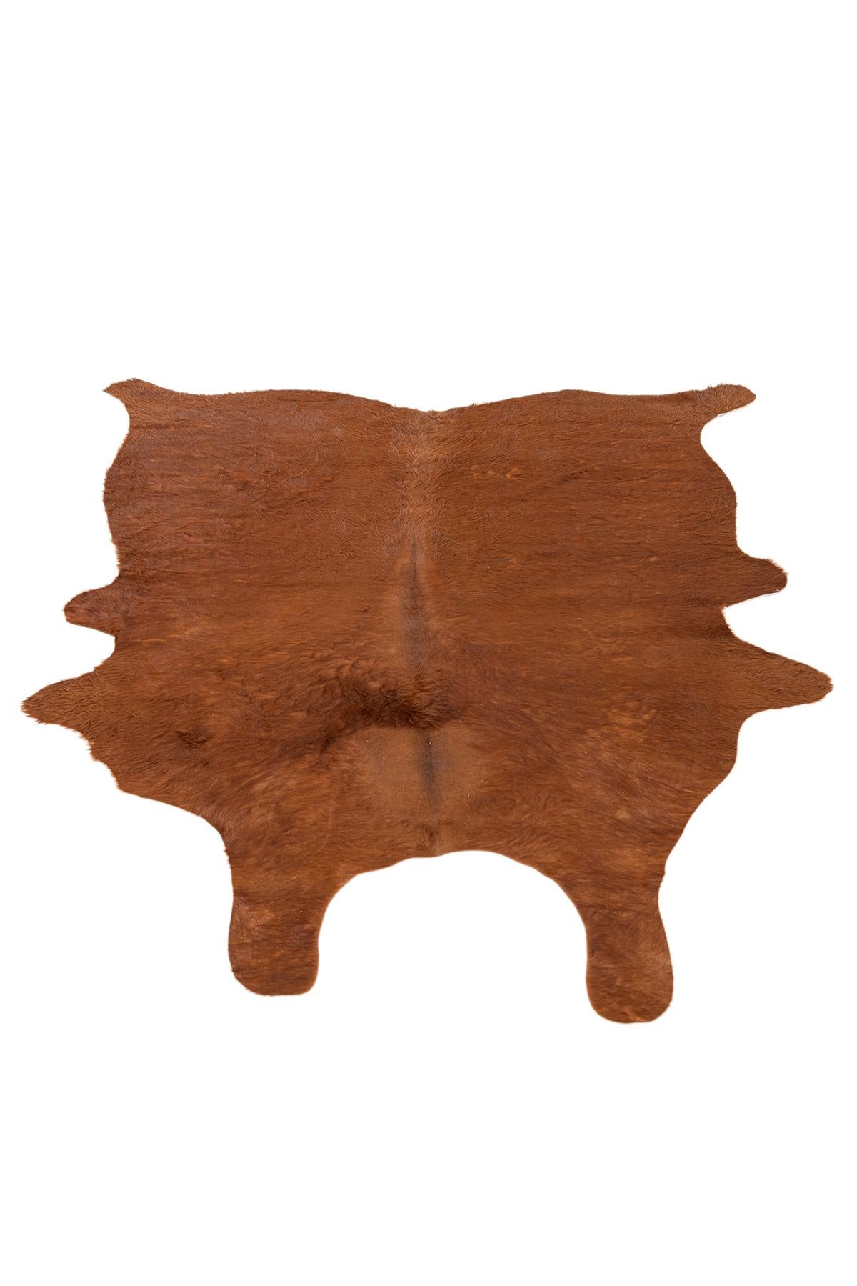 5' x 5' 7 Cowhide Leather Rug