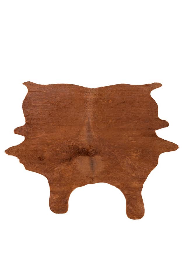 Detail image of 5' x 5' 7 Cowhide Leather Rug