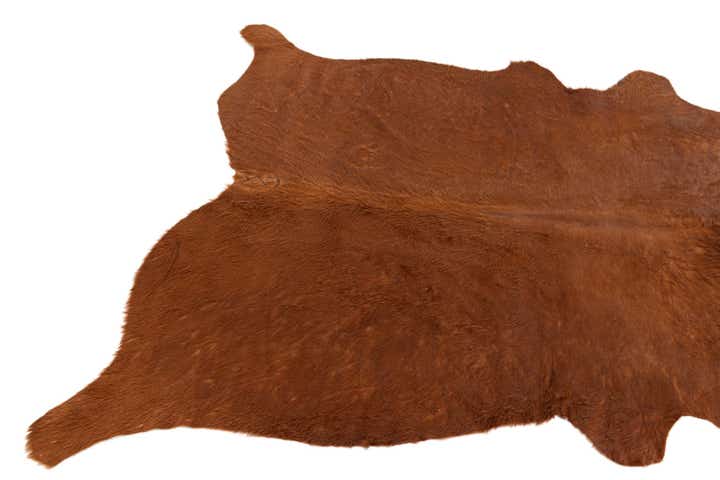 5' x 5' 7 Cowhide Leather Rug