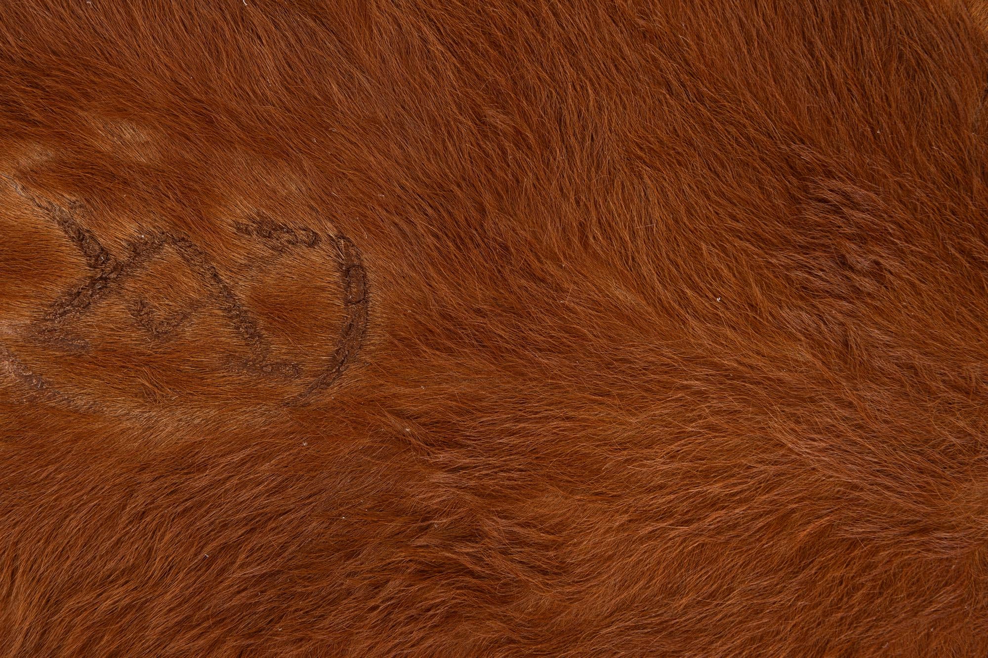 5' x 5' 7 Cowhide Leather Rug