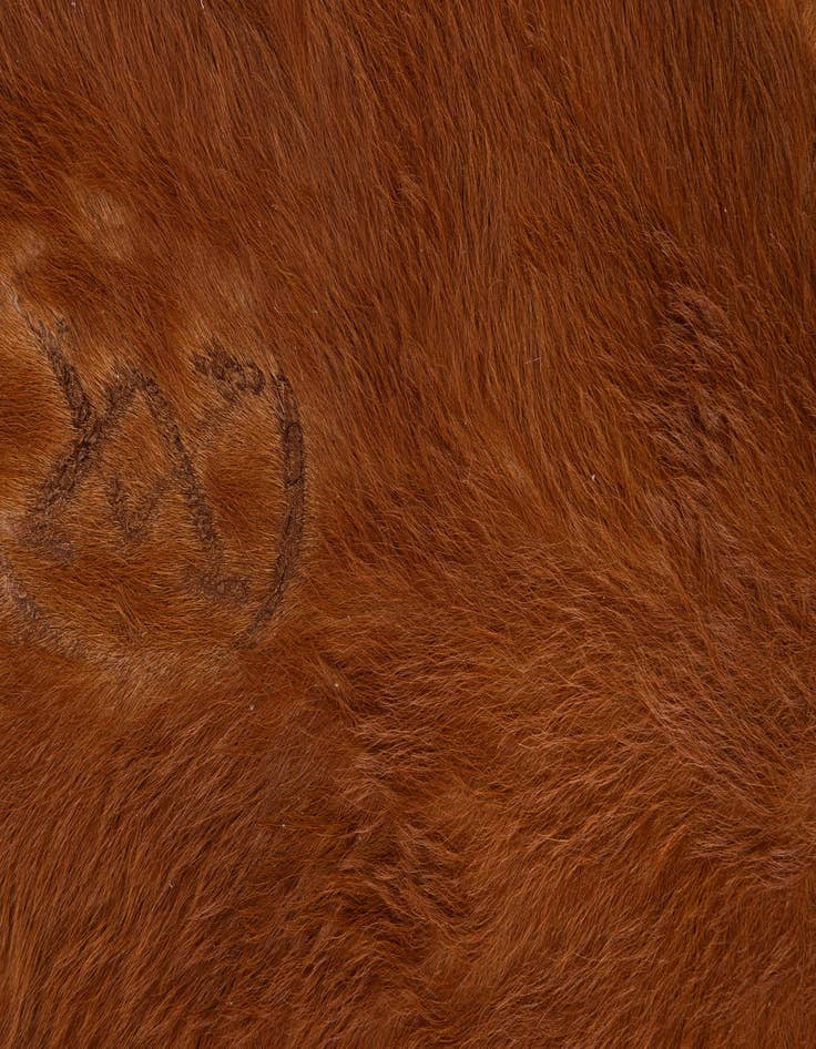 Detail image of 5' x 5' 7 Cowhide Leather Rug