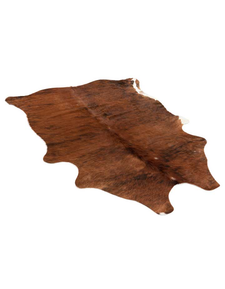 4' 6 x 5' 7 Cowhide Leather Rug