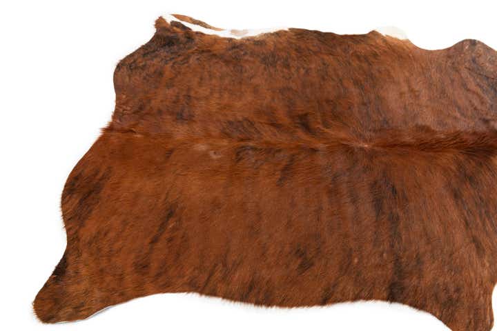 4' 6 x 5' 7 Cowhide Leather Rug