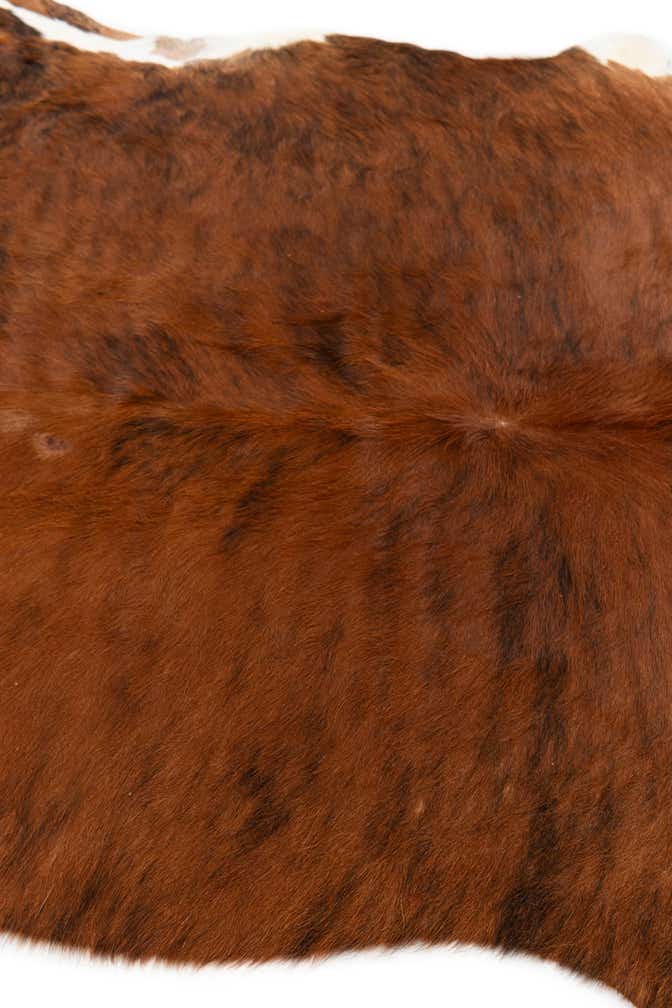 4' 6 x 5' 7 Cowhide Leather Rug