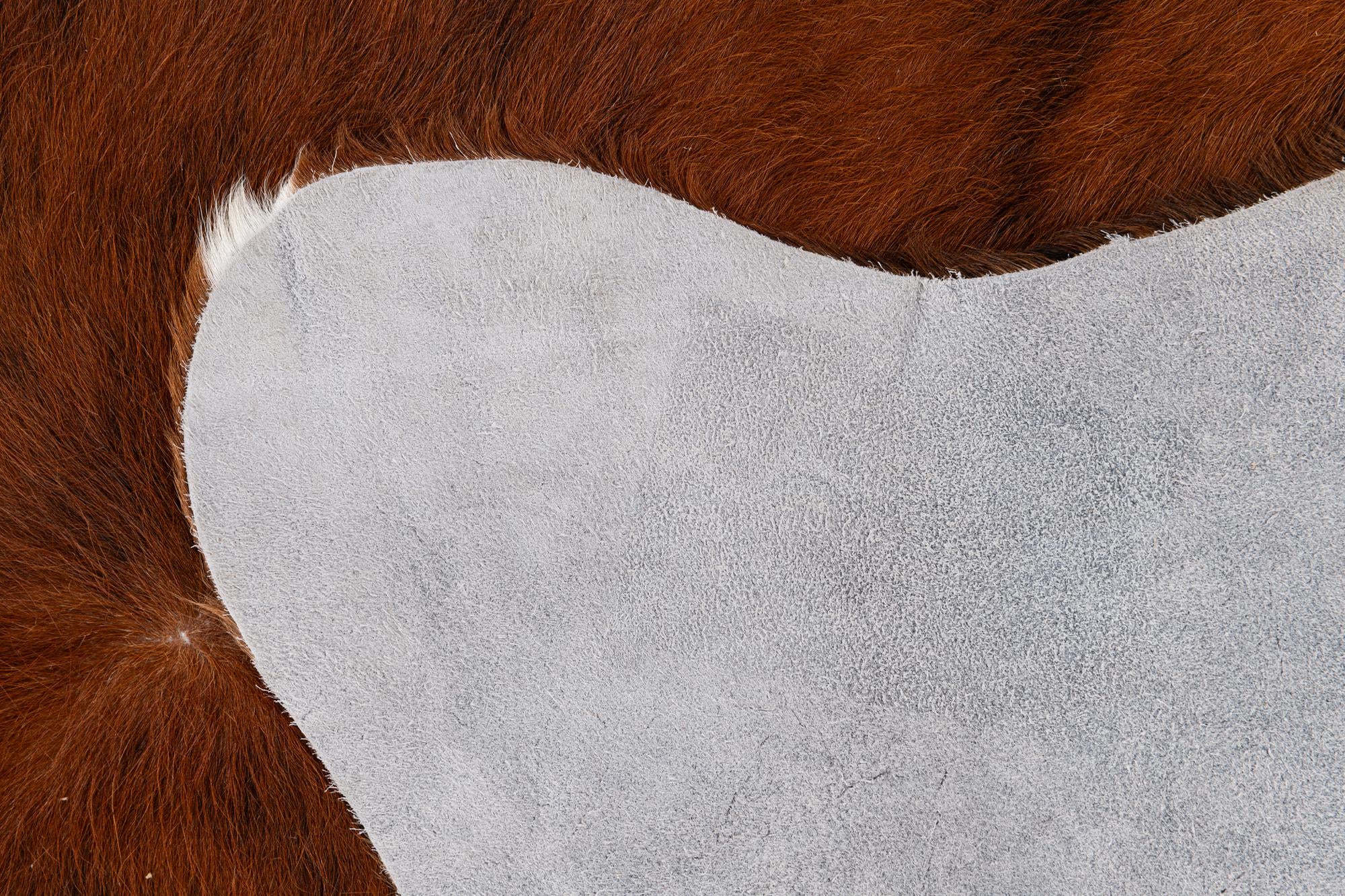 4' 6 x 5' 7 Cowhide Leather Rug