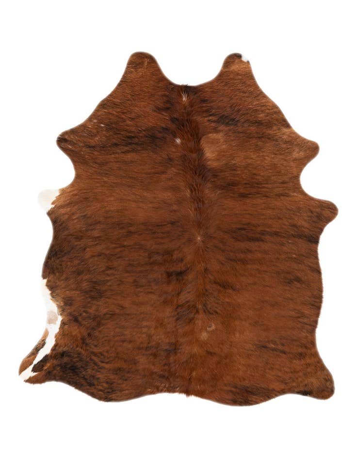 Detail image of 4' 6 x 5' 7 Cowhide Leather Rug