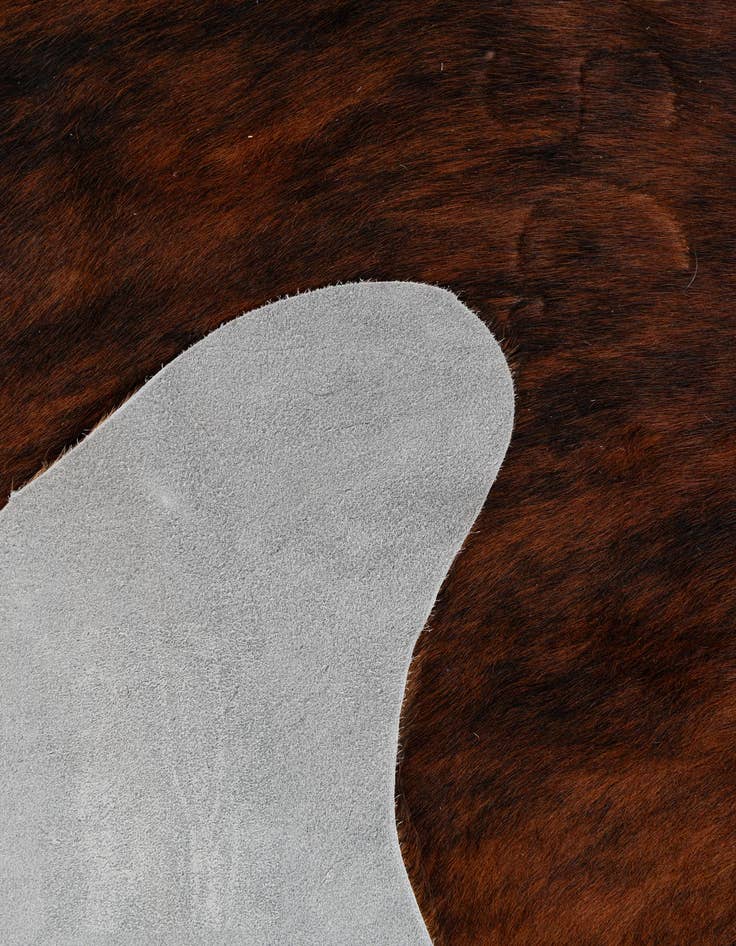 Detail image of 6' x 7' 4 Cowhide Leather Rug