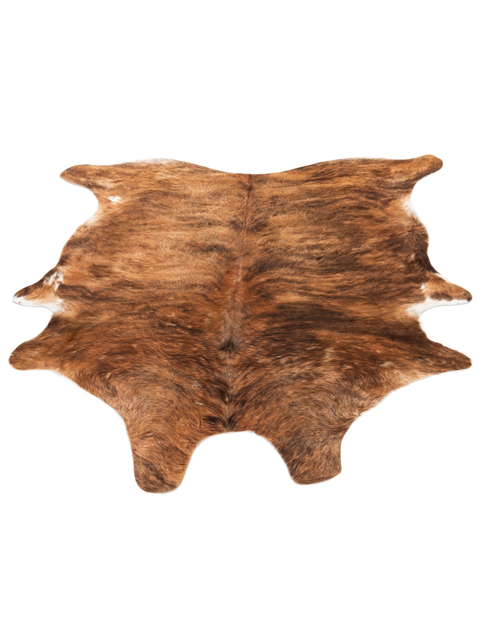 5' 5 x 5' 11 Cowhide Leather Rug