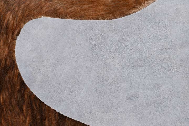 5' 5 x 5' 11 Cowhide Leather Rug