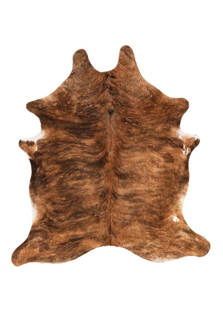 5' 5 x 5' 11 Cowhide Leather Rug
