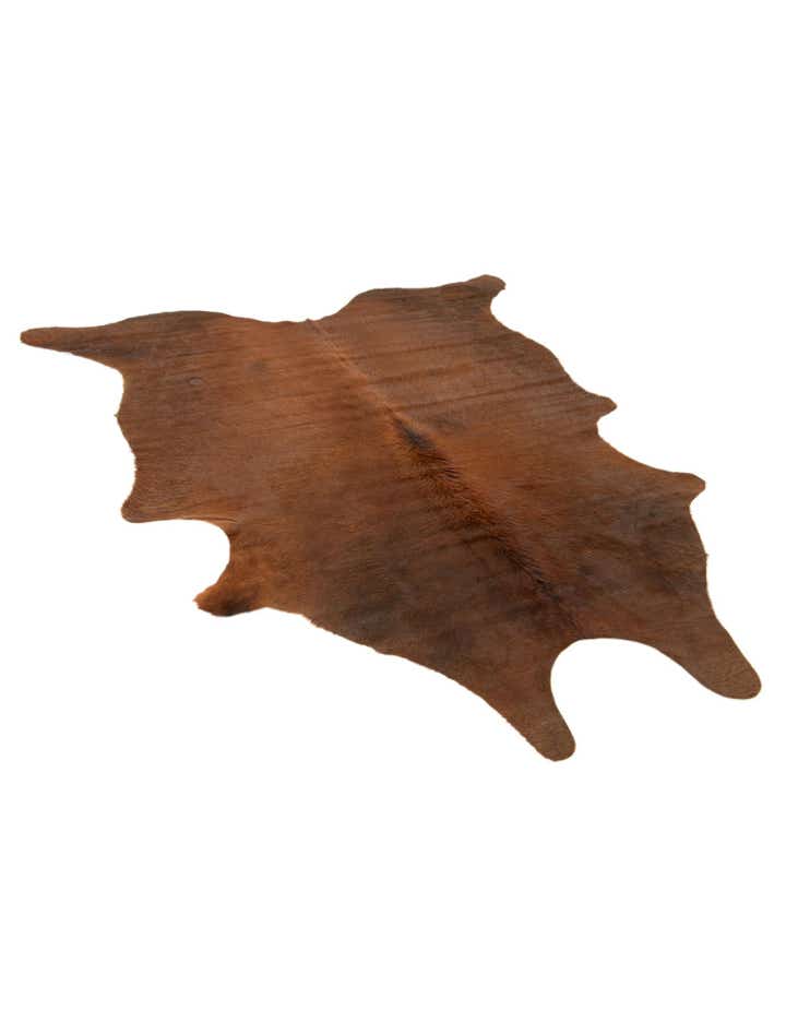 5' 11 x 6' 9 Cowhide Leather Rug