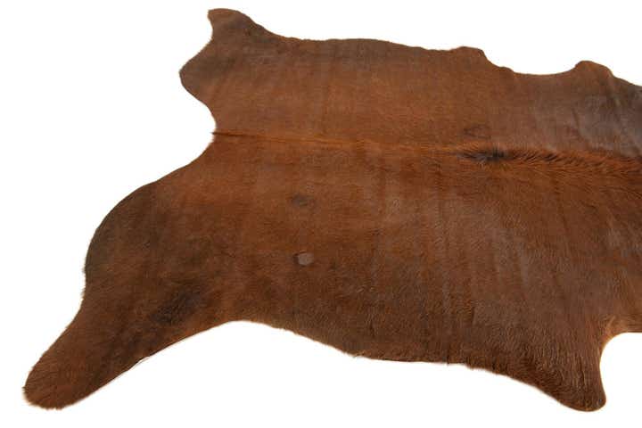 5' 11 x 6' 9 Cowhide Leather Rug