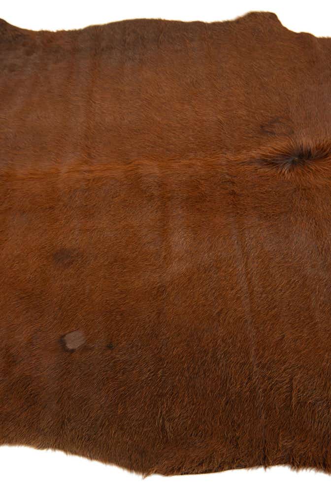 5' 11 x 6' 9 Cowhide Leather Rug