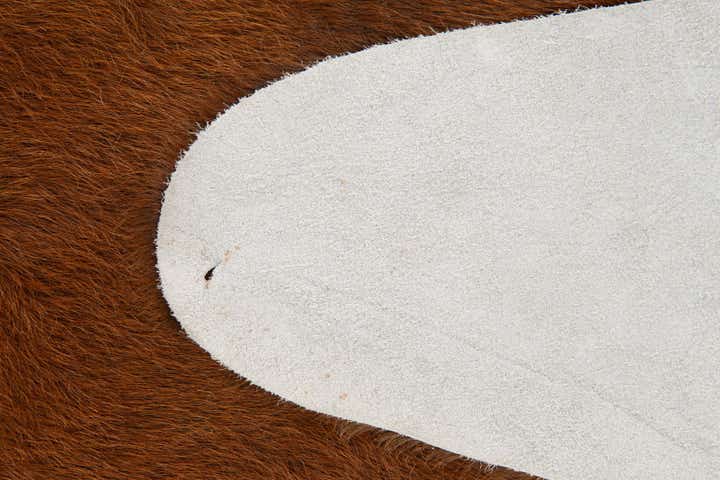 5' 11 x 6' 9 Cowhide Leather Rug