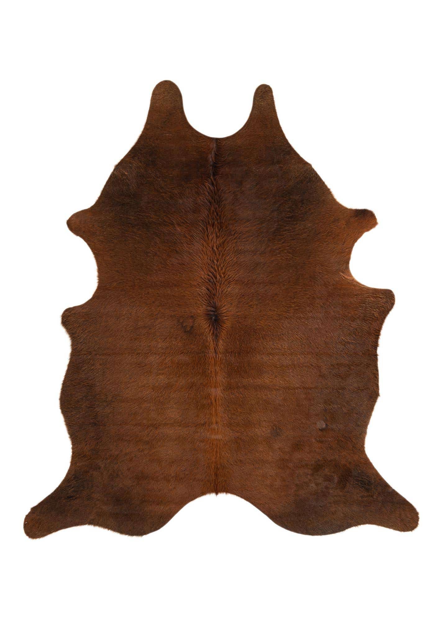 5' 11 x 6' 9 Cowhide Leather Rug