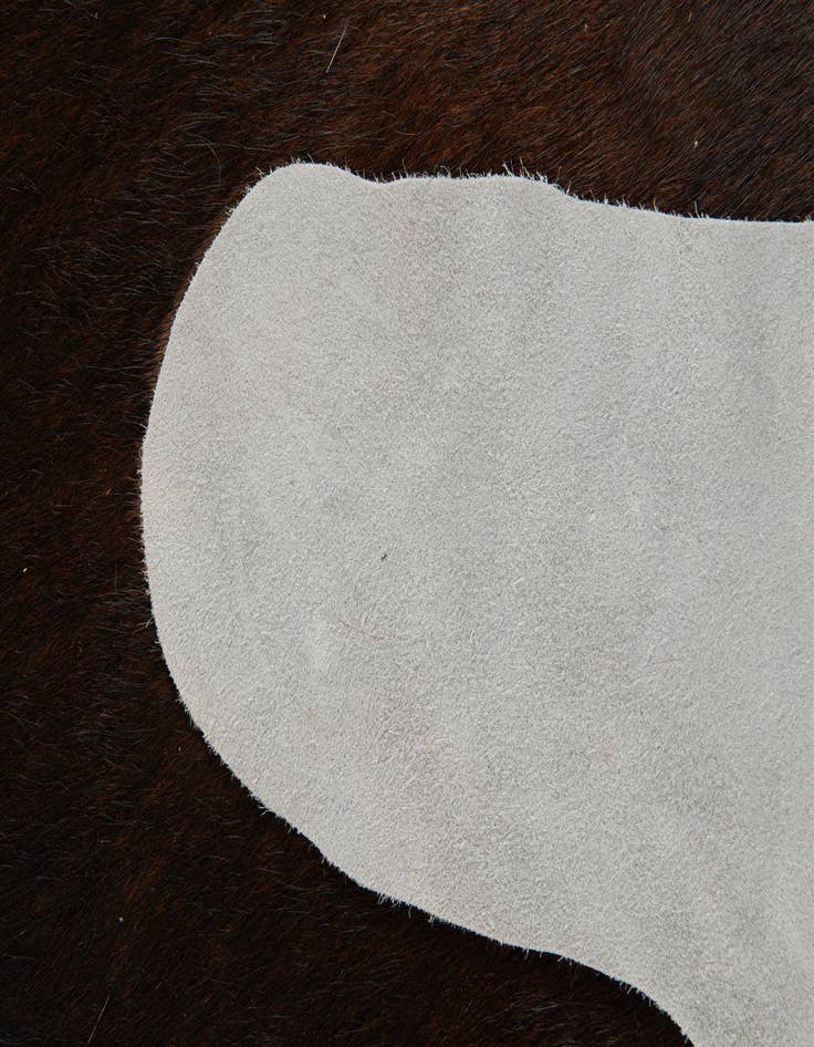 Detail image of 6' 5 x 7' 1 Cowhide Leather Rug