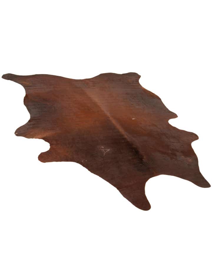 5' 9 x 7' Cowhide Leather Rug