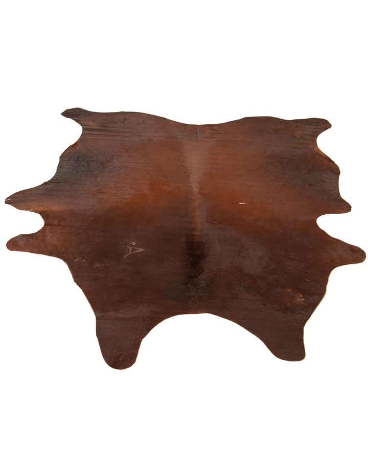 5' 9 x 7' Cowhide Leather Rug