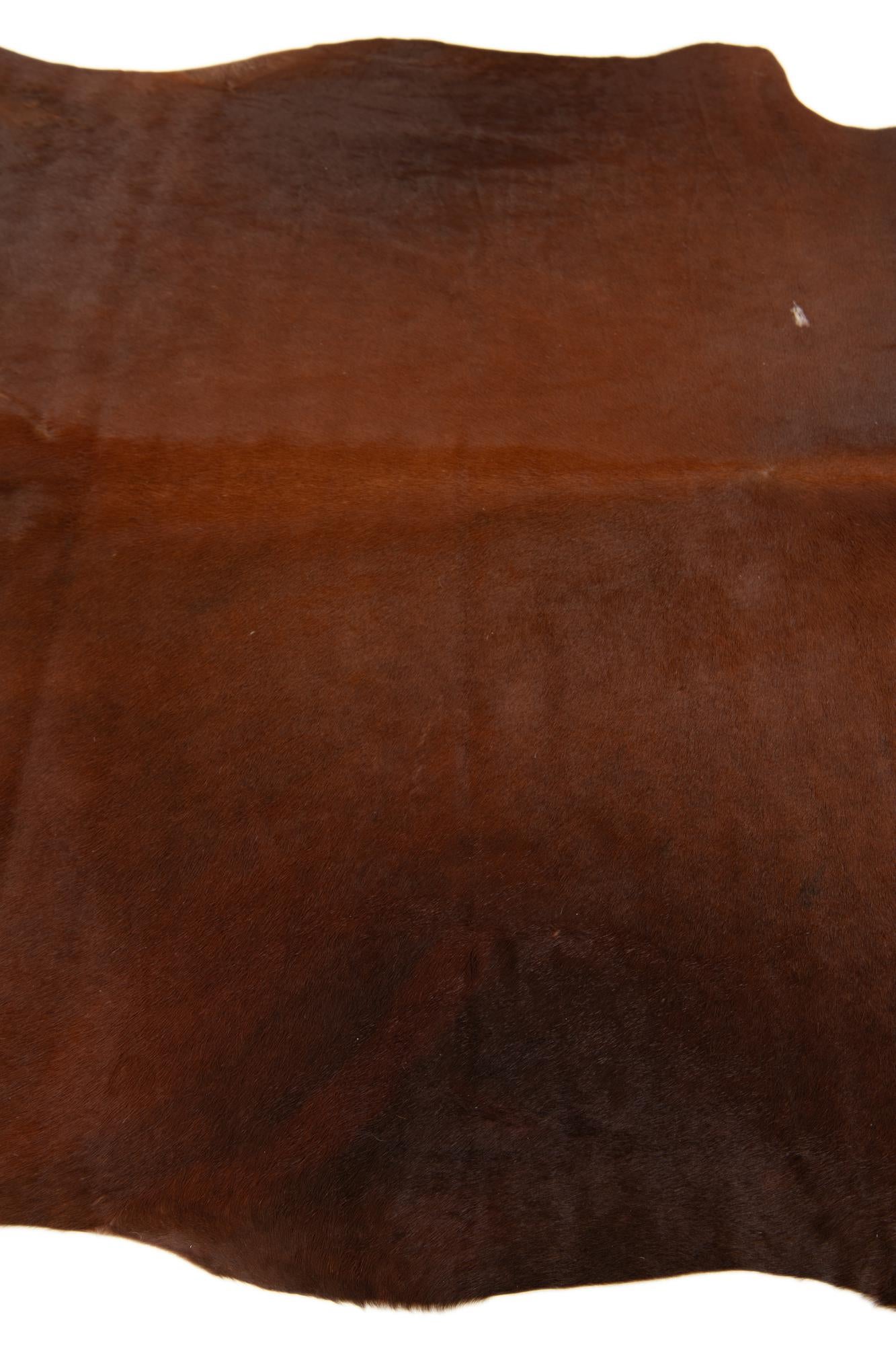 5' 9 x 7' Cowhide Leather Rug