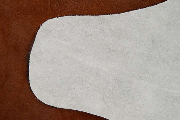 5' 9 x 7' Cowhide Leather Rug
