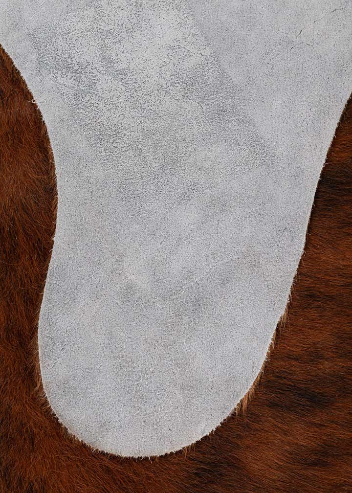 5' 11 x 7' 1 Cowhide Leather Rug