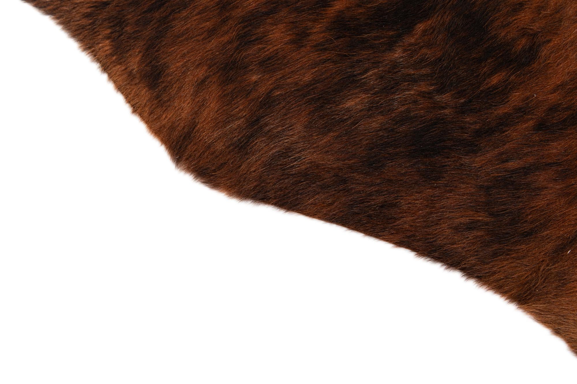 5' 11 x 6' 11 Cowhide Leather Rug