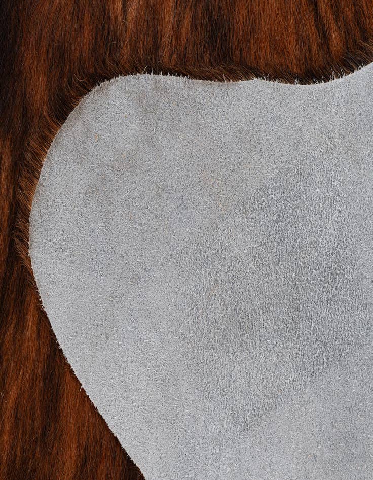 Detail image of 5' 11 x 6' 11 Cowhide Leather Rug