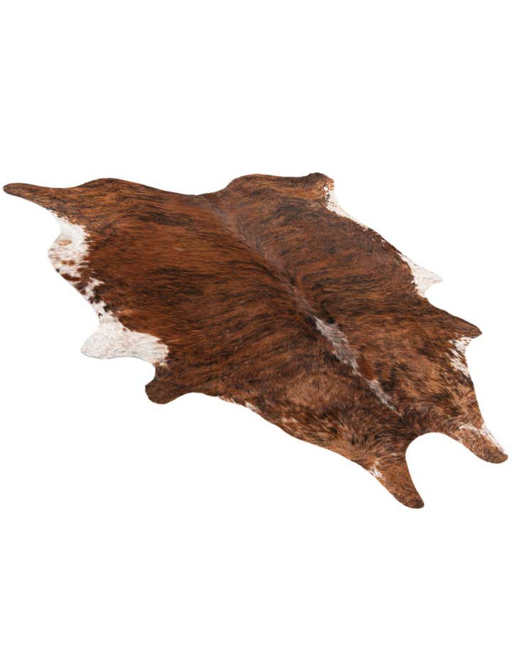 6' 2 x 7' Cowhide Leather Rug