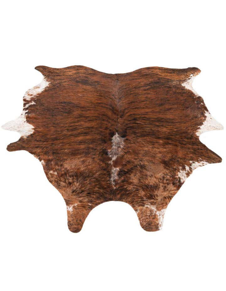 6' 2 x 7' Cowhide Leather Rug