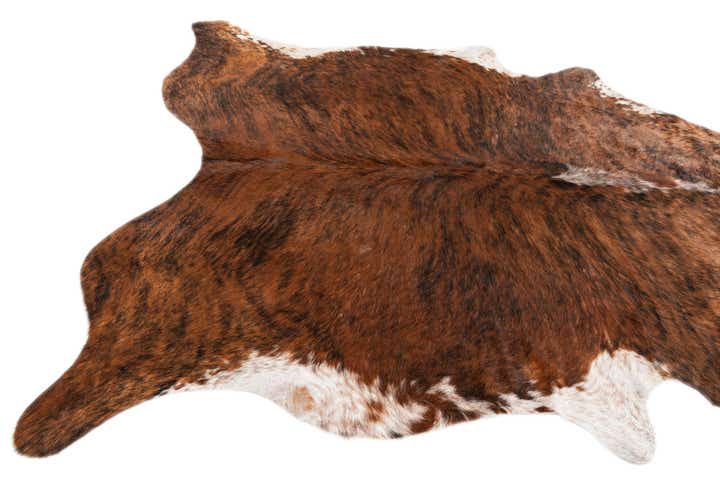 6' 2 x 7' Cowhide Leather Rug